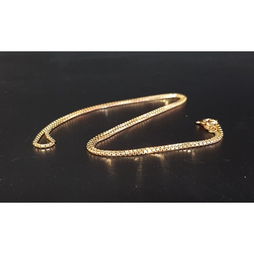 35 - EIGHTEEN CARAT GOLD BOX LINK NECK CHAIN
45cm long and approximately 5.3 grams