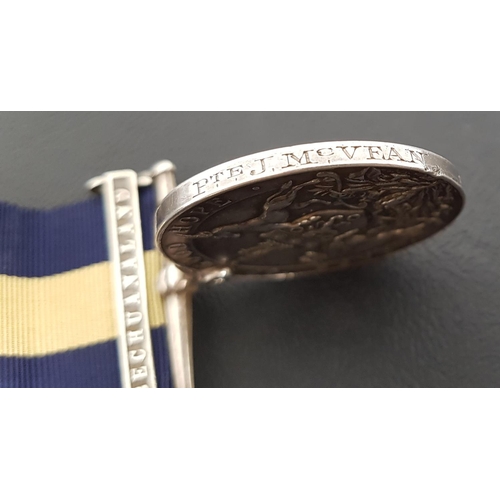 338 - CAPE OF GOOD HOPE MEDAL
with one clasp for Bechuanaland, named to Private J. McVean, C.T. Highlander... 