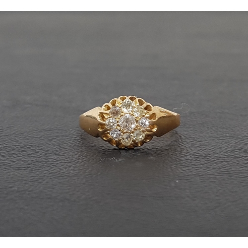 5 - DIAMOND CLUSTER RING
the diamonds totaling approximately 0.42cts, on eighteen carat gold shank, ring... 