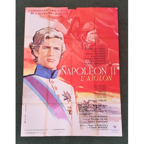 254 - TWO FRENCH GRANDE FILM POSTERS
comprising 'Napoleon II L'Aiglon' (Napoleon II, the Eaglet), 1961, 46... 