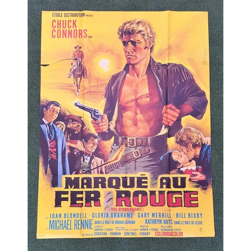 256 - FIVE FRENCH GRANDE WESTERN FILM POSTERS
comprising 'Quand le Colts Sonnent le Glas', 1968, 45.5