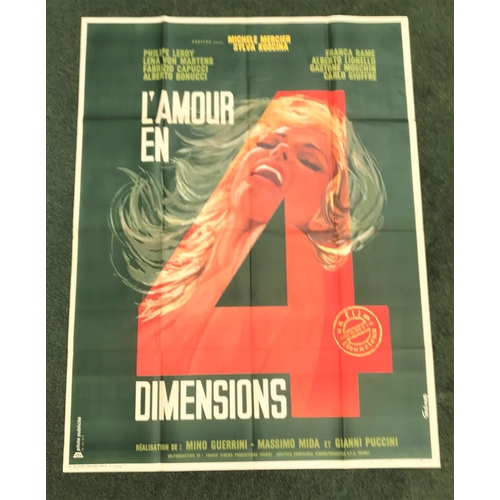 260 - EIGHT FRENCH GRANDE FILM POSTERS
comprising 'Le Quatrieme Sexe' (The Fourth Sex), 1961, 44.75