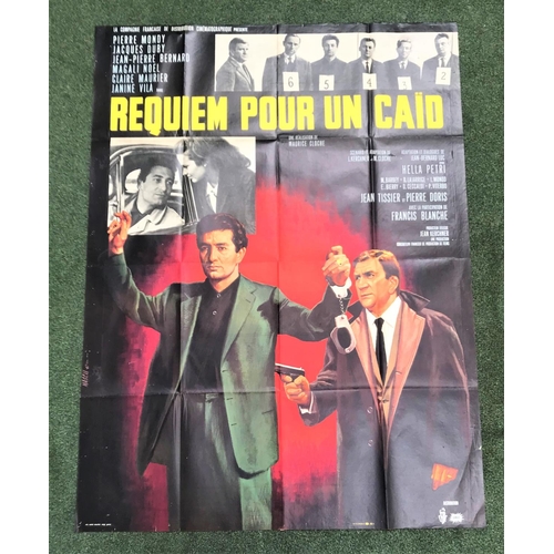 262 - EIGHT FRENCH GRANDE FILM POSTERS
comprising 'Requiem pour un Caid', 1964, 44.75