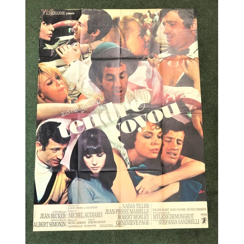 262 - EIGHT FRENCH GRANDE FILM POSTERS
comprising 'Requiem pour un Caid', 1964, 44.75