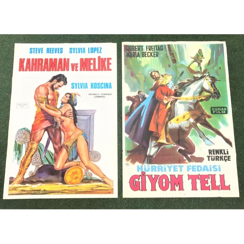 263 - EIGHT VARIOUS BRITISH AND WORLD FILM POSTERS
including Turkish 'Giyom Tell' (William Tell) and 'Kara... 