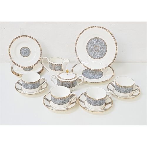 195 - WEDGWOOD CORINTH TEA SERVICE
comprising cups and saucers, side plates, milk jug, lidded sugar bowl a... 