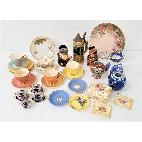 226 - MIXED LOT OF CERAMICS
including a German beer stein, two character jugs, four Royal Albert tea cups,... 