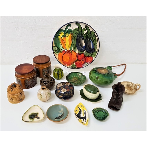 227 - MIXED LOT OF CERAMICS
including two Hornsea pottery storage jars with cork bungs, decorative green g... 