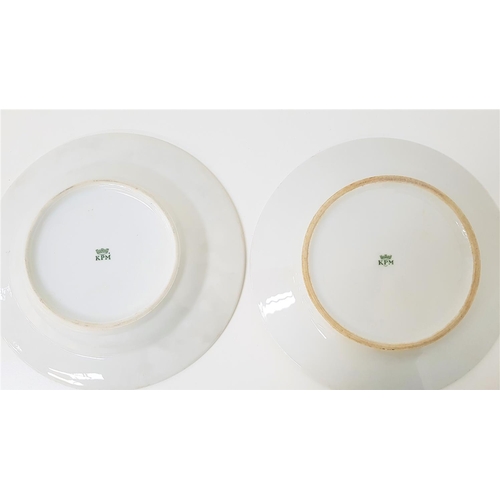 328 - TWO GERMAN NAZI DINNER PLATES
in white with a gilt border and monogrammed LAH, SS Panzer Division Le... 