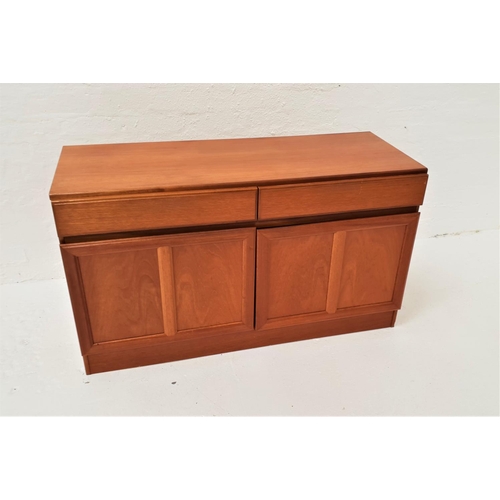 477 - MCINTOSH TEAK SIDE CABINET
the moulded top above two frieze drawers with a pair of paneled cupboard ... 