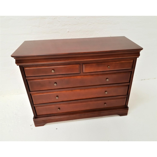 488 - LARGE CHERRY CHEST OF DRAWERS
with a moulded top above two frieze drawers with three long graduated ... 