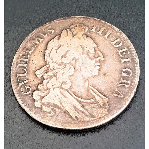 375 - WILLIAM III 169* CROWN
the obverse with first laureate and draped bust of King William III right, 29... 