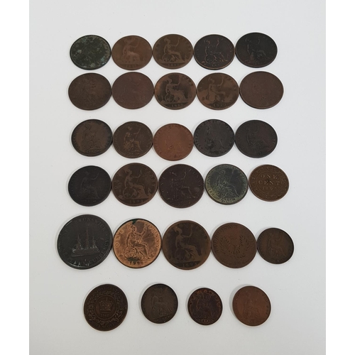 364 - SELECTION OF VICTORIA YOUNG HEAD COINS
including 1895 one cent, 1888 one penny, 1881 one penny, 1885... 