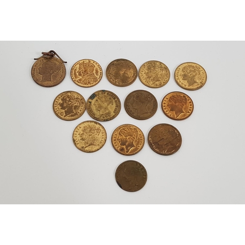 346 - EIGHT VICTORIA TO HANOVER TOKENS
together with silver jubilee coin, keep your temper coin, and 3 oth... 