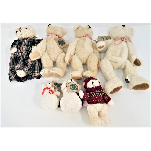 302 - SEVEN BOYD BEARS
all in pale plush and all with original labels, five with numbered plastic bags (7)