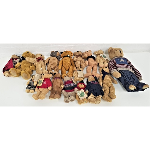 307 - SEVENTEEN BOYD BEARS
all with original labels and most with numbered plastic bags, in various shades... 