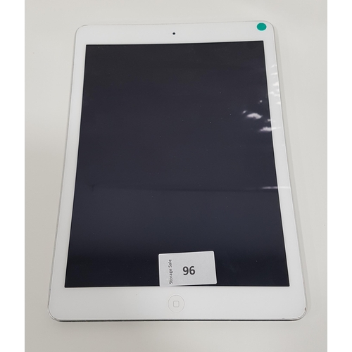 96 - APPLE IPAD AIR (WIFI) 128GB - MODEL A1474
s/n - DMQQQ3XTFK14, iCloud protected. Note: It is the buye... 