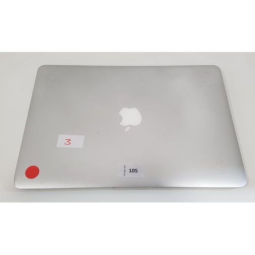 105 - APPLE MACBOOK AIR 6,2
serial number: C17NL1J4G085, 121.3GB, 4GB memory, 1.4GHz, HD removed. Note: It... 