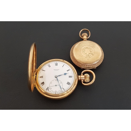 69 - GOLD PLATED HENDERSON'S DUNDEE POCKET WATCH
the white enamel dial with Roman numerals and subsidiary... 