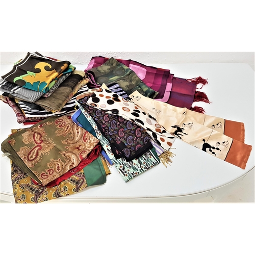 275 - SELECTION OF LADIES VINTAGE LARGE AND LONG SCARVES
featuring many colours and designs including Pais... 