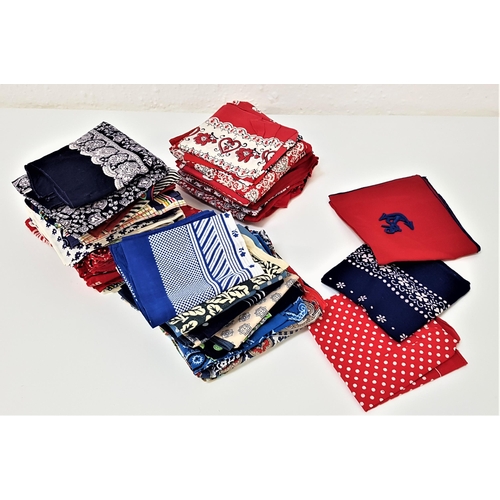 277 - SELECTION OF VINTAGE AND MODERN COTTON BANDANAS
featuring different colours and designs, approximate... 