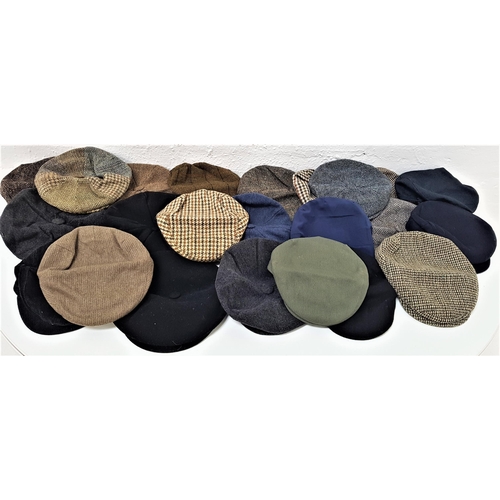 288 - LARGE SELECTION OF MOSTLY VINTAGE FLAT CAPS
of various colours and materials, makes include Dunn & C... 