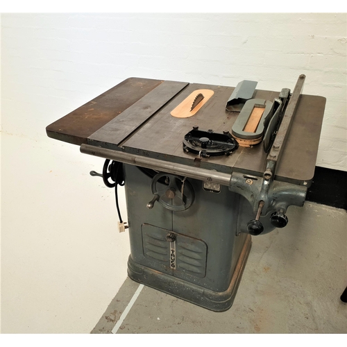 317 - TAUCO UNISAW BENCH TABLE SAW
circa 1948, imported and supplied by John Wilkinson in Edinburgh, with ... 