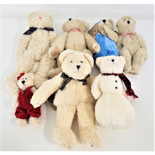 301 - SEVEN BOYD BEARS
all in pale plush and six with original labels, six with numbered plastic bags (7)