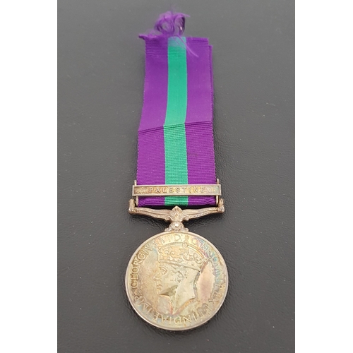 359 - GEORGE VI GENERAL SERVICE MEDAL
with Palestine bar and ribbon, named to 407230 Trooper D. Watt. The ... 