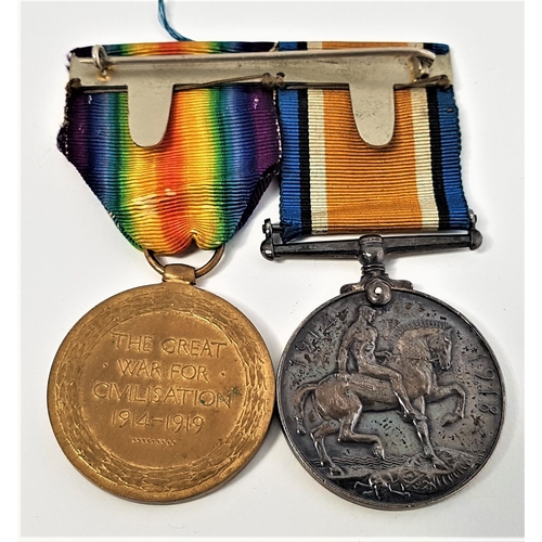 361 - WWI PAIR OF MEDALS
comprising The Great War and Victory medal, both with ribbons (2)