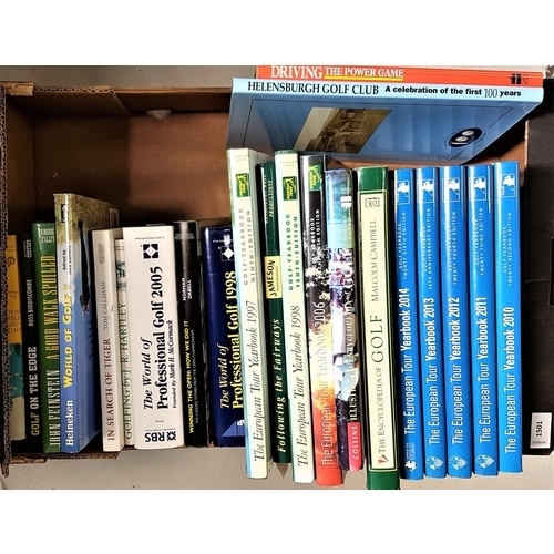 265 - SELECTION OF GOLF BOOKS
all hardbacks including The European Tour Yearbook 2010, 2011, 2012, 2013, 2... 