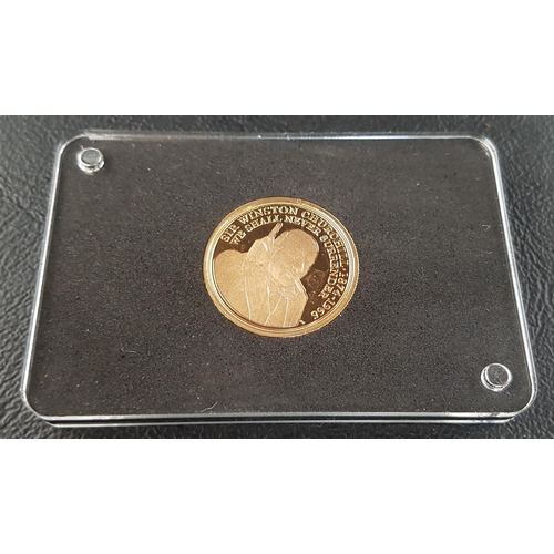 325 - CHURCHILL - THE GREATEST BRITON FULL SOVEREIGN COIN
twenty-two carat gold, in box and magnetic capsu... 