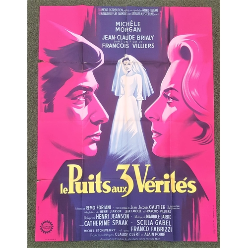 225 - TWO FRENCH GRANDE FILM POSTERS
comprising 'Le Puits aux Trois Vérités' (Three Faces of Sin), 1961, 4... 