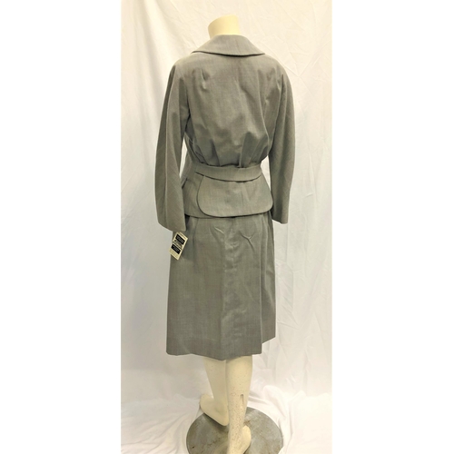 129 - MARILYN MONROE OWNED SILK TWO PIECE GREY SUIT
comprising handmade fitted skirt and jacket. Accompani... 