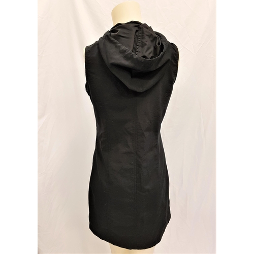 159 - CARMEN ELECTRA - BLACK ZIP FRONT DRESS
with hood, size 10. Accompanied by Star Wares Collectibles ce... 