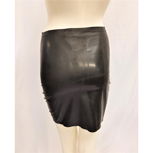 176 - CHER - 'SYREN' BLACK RUBBER MINI SKIRT
Accompanied by Star Wares Collectibles certificate of authent... 