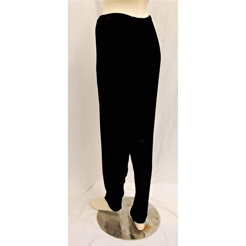 178 - CHER - 'PAMELA BARISH' VELVET TROUSERS
with elasticated waist. Accompanied by Star Wares Collectible... 