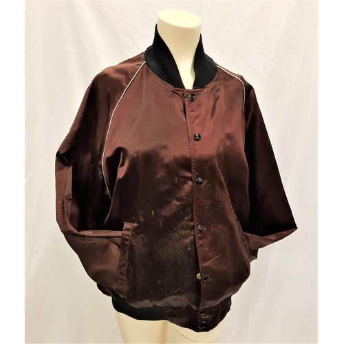 188 - JACKSON'S WORLD TOUR 1984 BROWN TOUR JACKET
with embroidered decoration to reverse