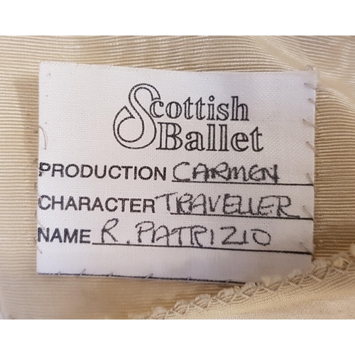 214 - SCOTTISH BALLET - CARMEN - TRAVELLER
the short cream taffeta jacket featuring brass buttons with mat... 