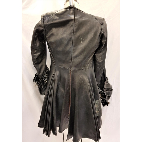 223 - SCOTTISH BALLET - PETER PAN - CAPTAIN HOOK
two piece black leather swashbuckle coat with heavy pleat... 