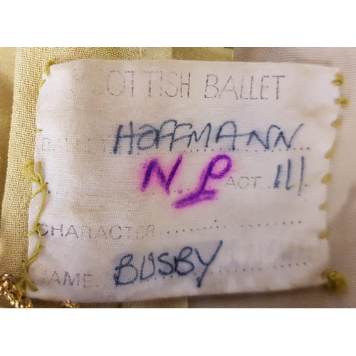 245 - SCOTTISH BALLET - THE TALES OF HOFFMANN - BUSBY
the full length yellow and gold dress with floral pa... 