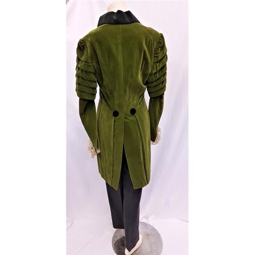 260 - SCOTTISH BALLET - THE TALES OF HOFFMAN
the forest green velvet tailed jacket with ruffles to the top... 