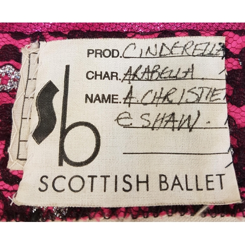 272 - SCOTTISH BALLET - CINDERELLA - ARABELLA
the multi-pink dress with heavy laced sleeves, embossed uppe... 