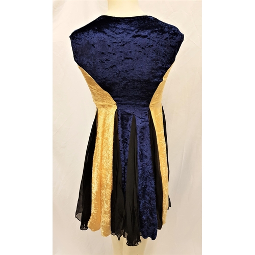 297 - SCOTTISH BALLET - UNKNOWN PRODUCTION
the gold and navy velour dress with gold ribbon details to fron... 