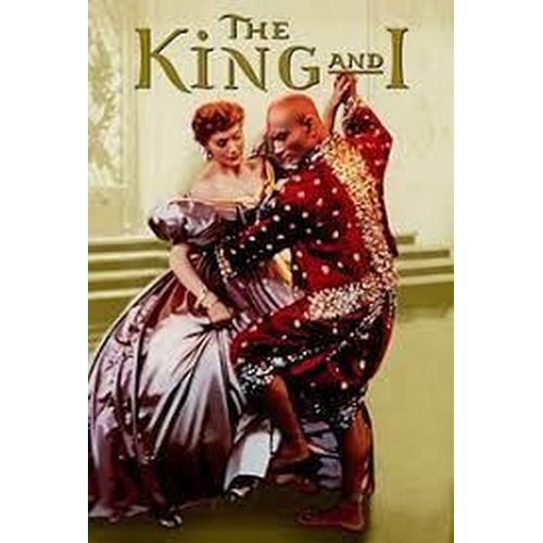 58 - THE KING AND I (1956) - DANCER'S BLUE SILK DRESS WITH GILT DETAIL 
a period style dress in silk, wit... 