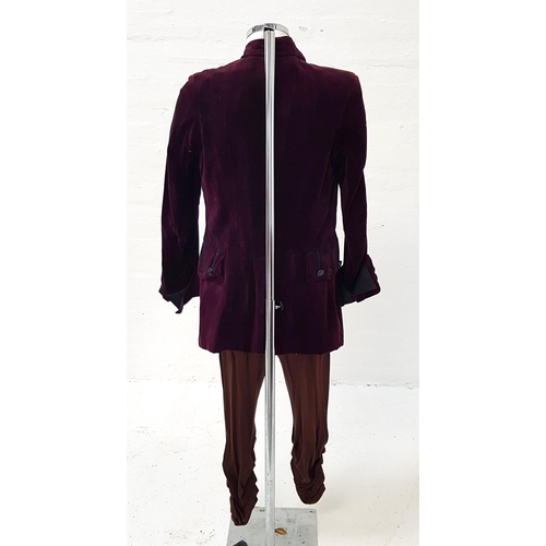 221 - SCOTTISH BALLET - PETER PAN - STARKEY
the wine coloured velvet frock coat with ribbon and button det... 