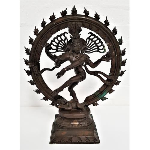 248 - LARGE 19th CENTURY BRONZE SHIVA NATARAJA
depicting Shiva as the deity of destruction crushing Apasma... 