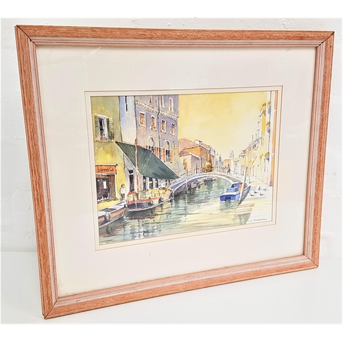 335 - JOHANN S. ANDERSON
Venice canal, watercolour, signed, 19.5cm x 27.5cm