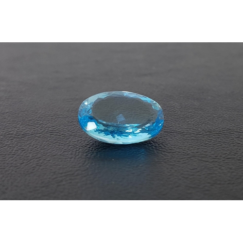 119 - CERTIFIED LOOSE NATURAL BLUE TOPAZ
the oval mixed cut topaz weighing 20.55cts, with ITLGR Gemmologic... 