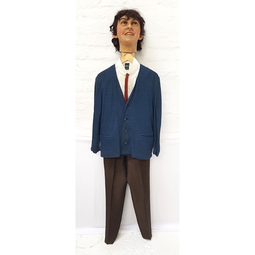 190 - THE BEATLES - PAUL McCARTNEY'S SUIT, SHIRT AND TIE
the collarless four button jacket in blue jersey ... 